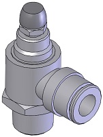 1/4" NPT : 3/8" OD Tubing Right Angle Flow Control ACK 06-04